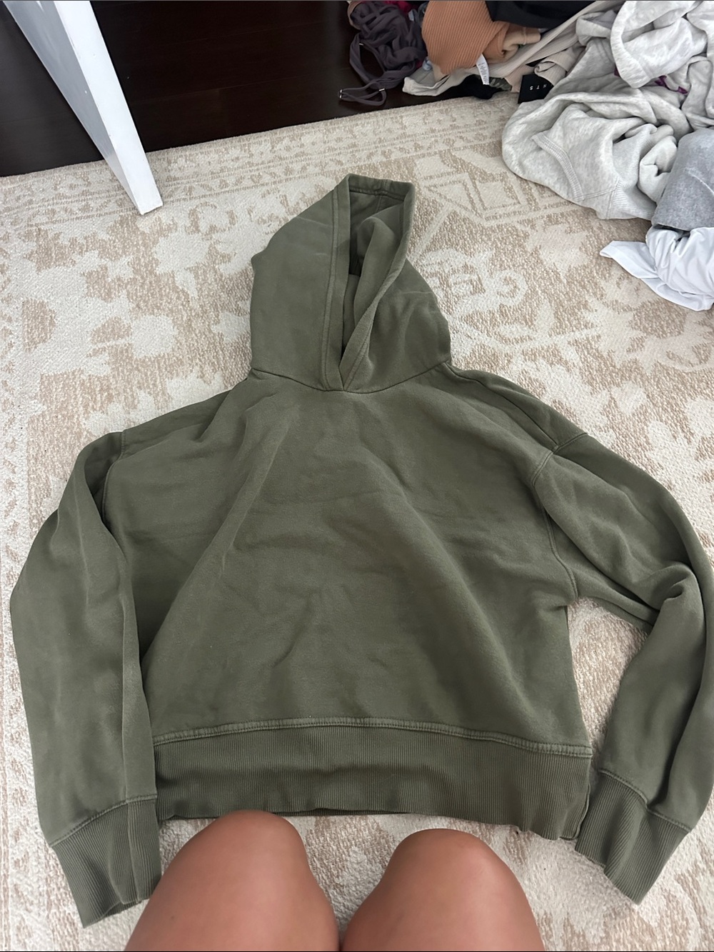 ZARA Olive Green Hooded Pullover